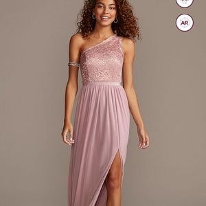 David’s Bridal bridesmaid dress - rose gold
